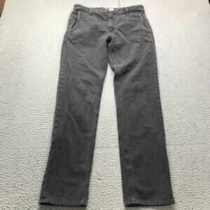 Current/Elliott LA Heritage Corduroy Pants Womens 33x32 Straight Leg Black